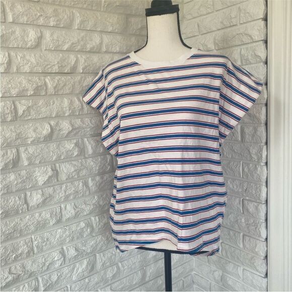 Zara Striped Short Sleeved Top - Picture 1 of 3